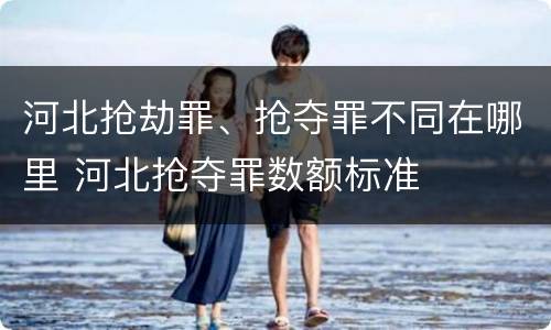 河北抢劫罪、抢夺罪不同在哪里 河北抢夺罪数额标准