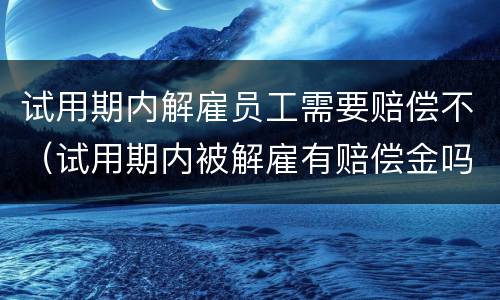 试用期内解雇员工需要赔偿不（试用期内被解雇有赔偿金吗）