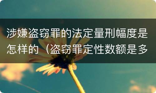 涉嫌盗窃罪的法定量刑幅度是怎样的（盗窃罪定性数额是多少?）