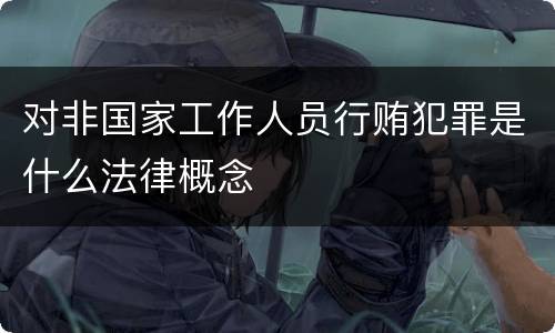 对非国家工作人员行贿犯罪是什么法律概念