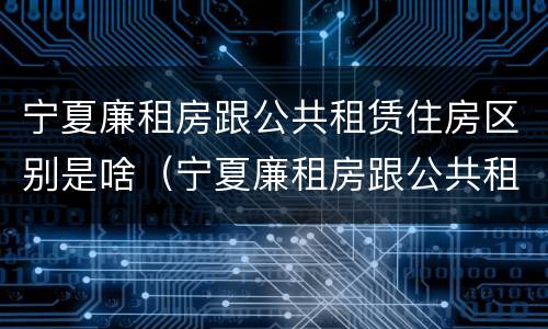 宁夏廉租房跟公共租赁住房区别是啥（宁夏廉租房跟公共租赁住房区别是啥呀）