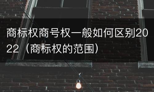 商标权商号权一般如何区别2022（商标权的范围）