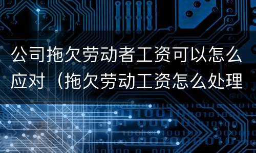 公司拖欠劳动者工资可以怎么应对（拖欠劳动工资怎么处理）