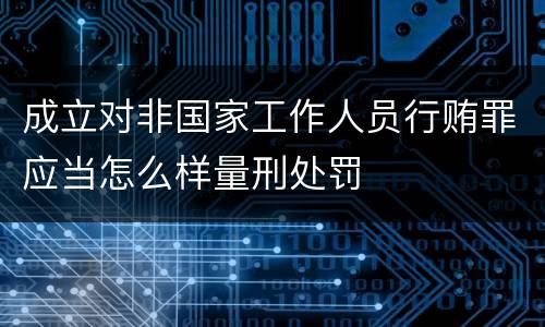 成立对非国家工作人员行贿罪应当怎么样量刑处罚