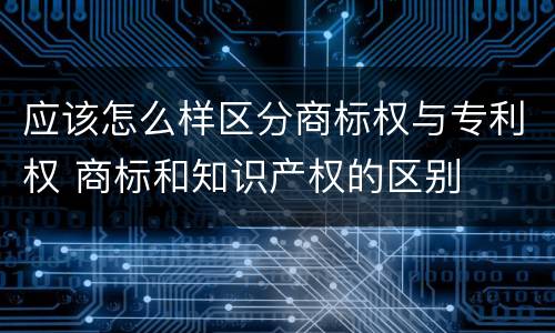 应该怎么样区分商标权与专利权 商标和知识产权的区别