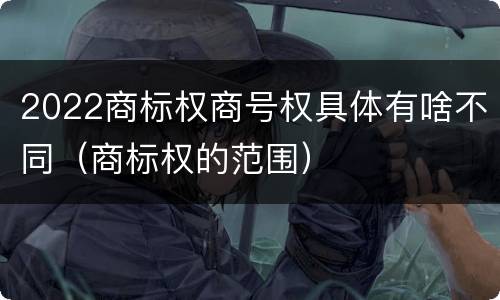 2022商标权商号权具体有啥不同（商标权的范围）