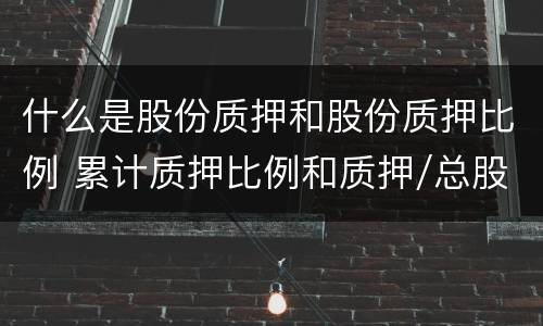 什么是股份质押和股份质押比例 累计质押比例和质押/总股本的区别