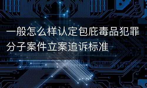 一般怎么样认定包庇毒品犯罪分子案件立案追诉标准
