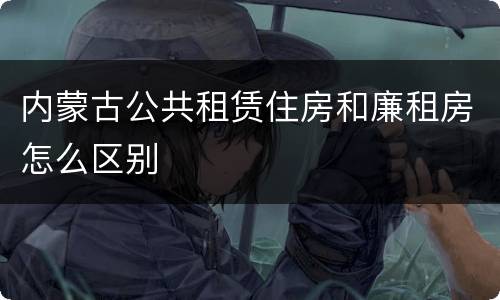 内蒙古公共租赁住房和廉租房怎么区别