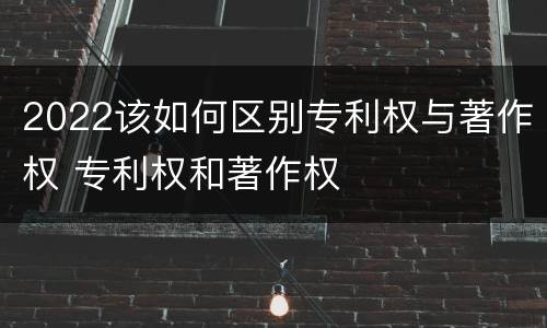 2022该如何区别专利权与著作权 专利权和著作权
