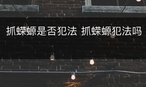 抓蝾螈是否犯法 抓蝾螈犯法吗