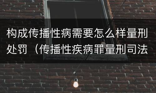 构成传播性病需要怎么样量刑处罚（传播性疾病罪量刑司法解释）