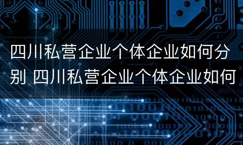 四川私营企业个体企业如何分别 四川私营企业个体企业如何分别缴纳社保