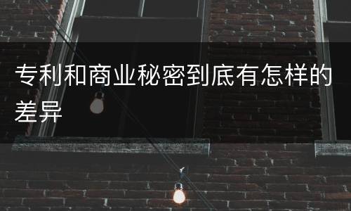 专利和商业秘密到底有怎样的差异