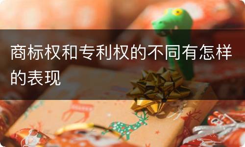 商标权和专利权的不同有怎样的表现