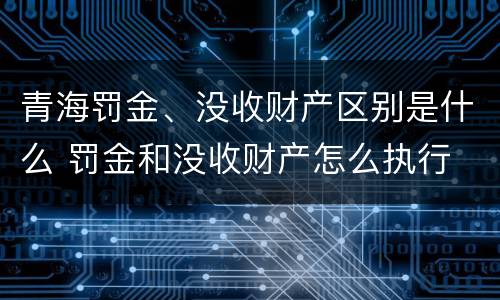 青海罚金、没收财产区别是什么 罚金和没收财产怎么执行