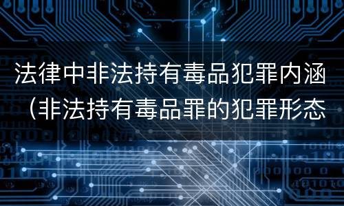法律中非法持有毒品犯罪内涵（非法持有毒品罪的犯罪形态）