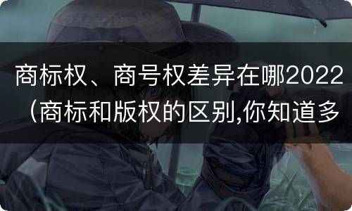 商标权、商号权差异在哪2022（商标和版权的区别,你知道多少?）