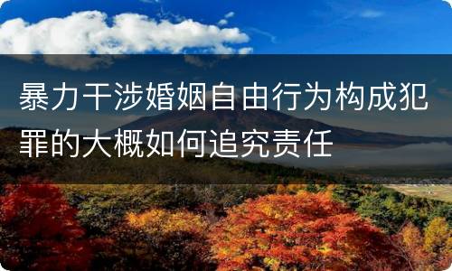 暴力干涉婚姻自由行为构成犯罪的大概如何追究责任