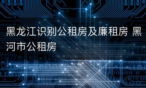 黑龙江识别公租房及廉租房 黑河市公租房