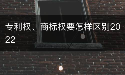 专利权、商标权要怎样区别2022