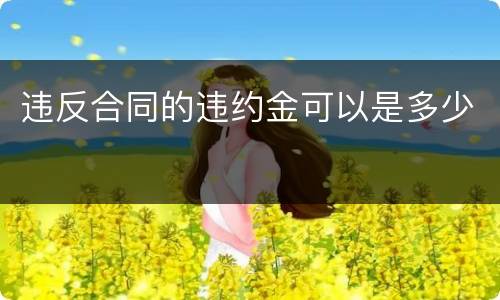 违反合同的违约金可以是多少