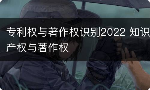 专利权与著作权识别2022 知识产权与著作权