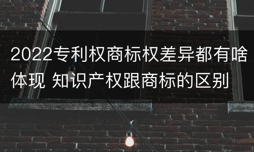 2022专利权商标权差异都有啥体现 知识产权跟商标的区别