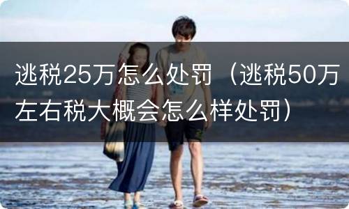 逃税25万怎么处罚（逃税50万左右税大概会怎么样处罚）