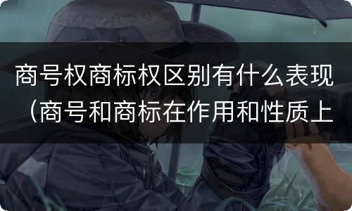商号权商标权区别有什么表现（商号和商标在作用和性质上的区别）