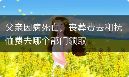 父亲因病死亡，丧葬费去和抚恤费去哪个部门领取