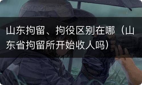 山东拘留、拘役区别在哪（山东省拘留所开始收人吗）