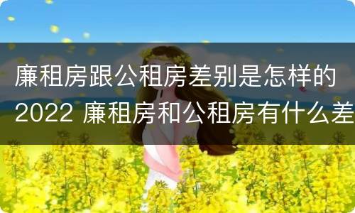 廉租房跟公租房差别是怎样的2022 廉租房和公租房有什么差别