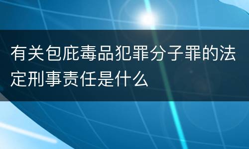 有关包庇毒品犯罪分子罪的法定刑事责任是什么