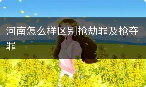 河南怎么样区别抢劫罪及抢夺罪