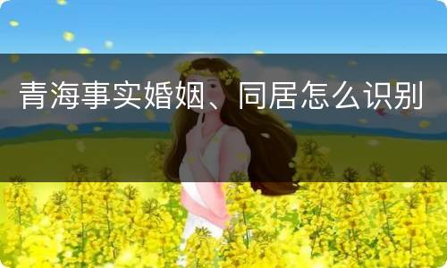 青海事实婚姻、同居怎么识别