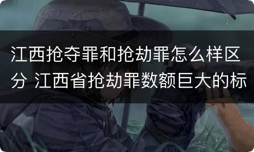 江西抢夺罪和抢劫罪怎么样区分 江西省抢劫罪数额巨大的标准
