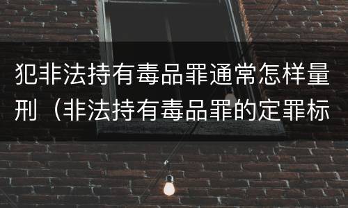 犯非法持有毒品罪通常怎样量刑（非法持有毒品罪的定罪标准）