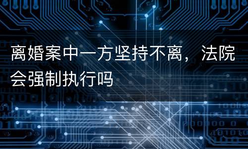 离婚案中一方坚持不离，法院会强制执行吗