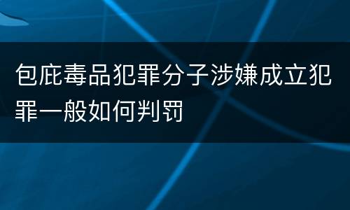 包庇毒品犯罪分子涉嫌成立犯罪一般如何判罚