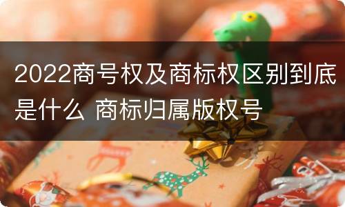 2022商号权及商标权区别到底是什么 商标归属版权号