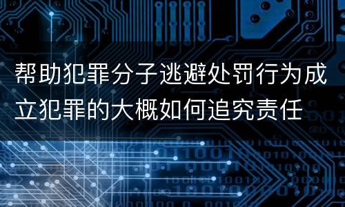帮助犯罪分子逃避处罚行为成立犯罪的大概如何追究责任