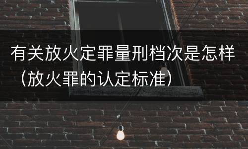 有关放火定罪量刑档次是怎样（放火罪的认定标准）