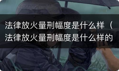 法律放火量刑幅度是什么样（法律放火量刑幅度是什么样的）