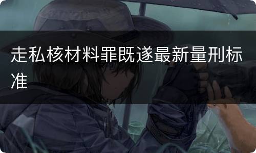 走私核材料罪既遂最新量刑标准