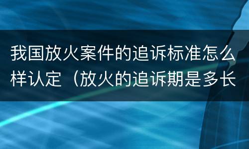 我国放火案件的追诉标准怎么样认定（放火的追诉期是多长时间）