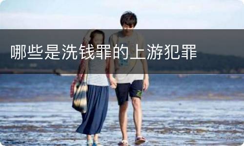 哪些是洗钱罪的上游犯罪