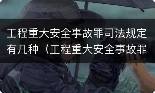 工程重大安全事故罪司法规定有几种（工程重大安全事故罪司法规定有几种类型）