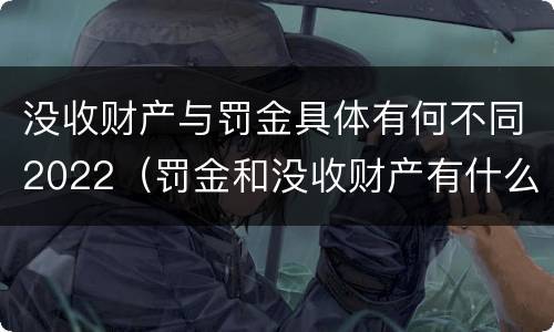 没收财产与罚金具体有何不同2022（罚金和没收财产有什么区别）