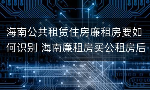 海南公共租赁住房廉租房要如何识别 海南廉租房买公租房后悔了